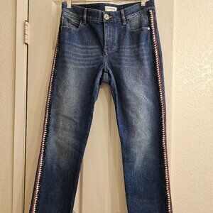 Chanel Embroidered Skinny Jeans